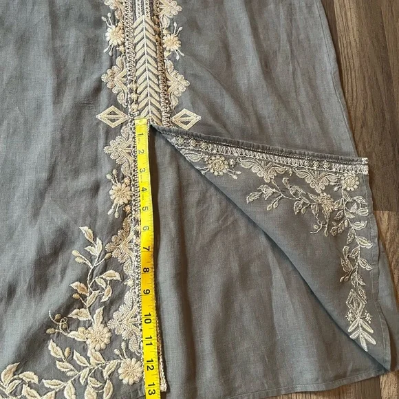 Johnny Was Khemi Embroidered Linen Tank Dress SZ M - Picture 14 of 16
